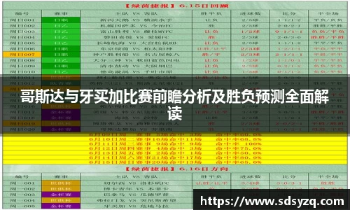 三亿哥斯达与牙买加比赛前瞻分析及胜负预测全面解读